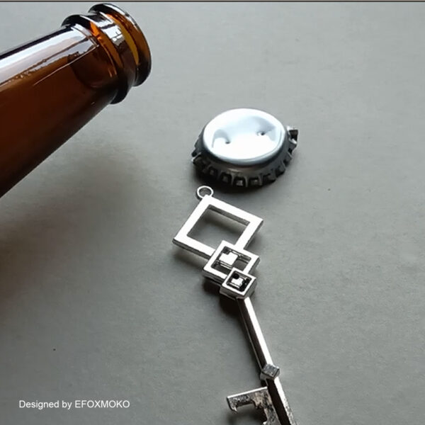 silver key bottle opener